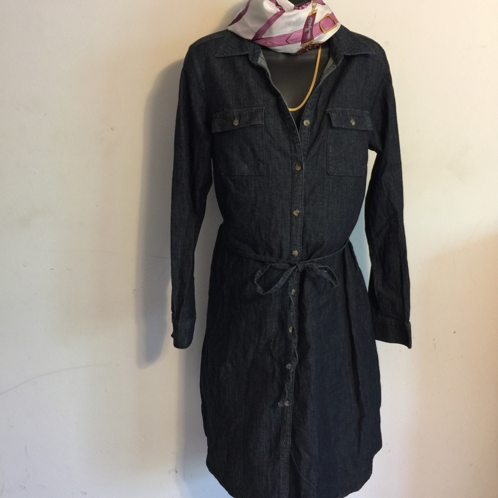 Isabelle denim Maternity Dress Sz S